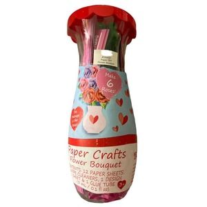 Paper Crafts Flower Bouquet - Make 6 Roses & The Package is the Vase
